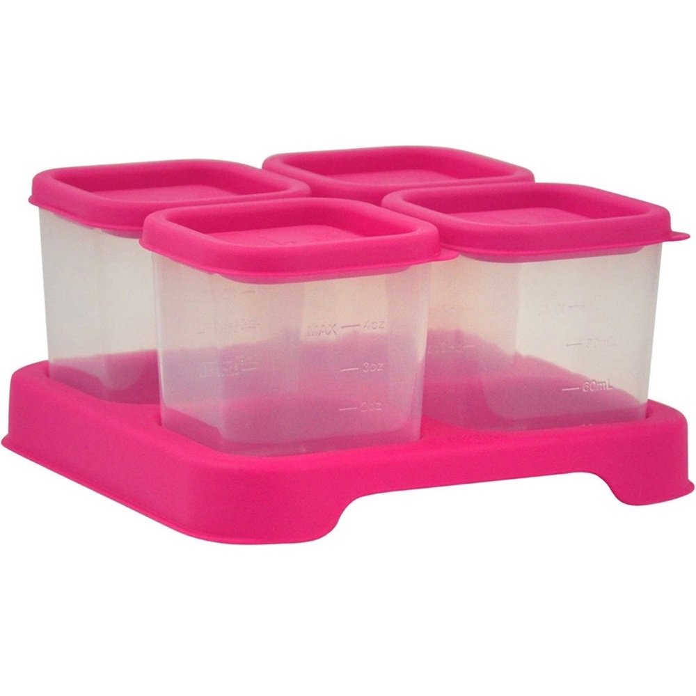 Leak proof Baby Food Unbreakable Cubes 4oz/4pk